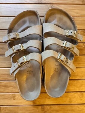 Birkenstock Florida Sandals Nubuck Sandcastle